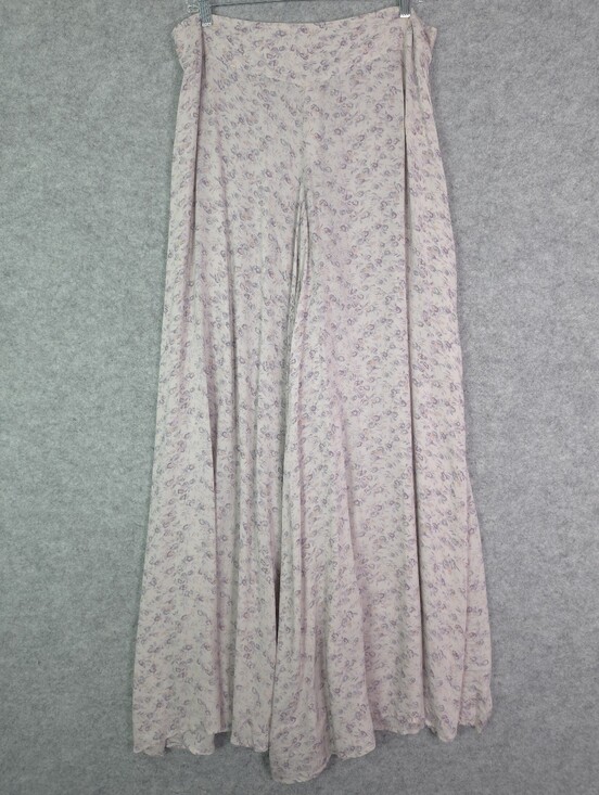 Free People Pants - Free People Light Lilac Floral Extreme Wide-Leg Palazzo Pants Sz 12
